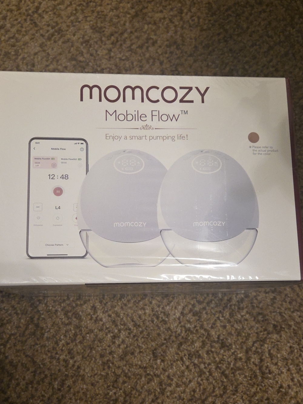 momcozy Mobile Flow Double Electric Breast Pump - White